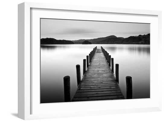 Lake Pier--Framed Photographic Print
