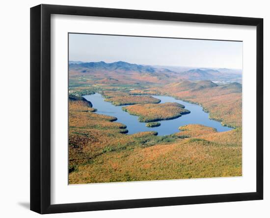 Lake Placid in Autumn, Adirondack, New York-null-Framed Photographic Print