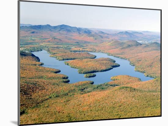 Lake Placid in Autumn, Adirondack, New York-null-Mounted Photographic Print