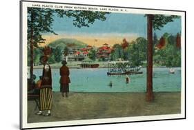 Lake Placid, New York - Exterior View of the Lake Placid Club from the Beach, c.1916-Lantern Press-Mounted Art Print