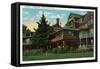 Lake Placid, New York - Exterior View of the Lakeside Clubhouse, Lake Placid Club, c.1916-Lantern Press-Framed Stretched Canvas