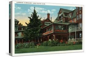 Lake Placid, New York - Exterior View of the Lakeside Clubhouse, Lake Placid Club, c.1916-Lantern Press-Stretched Canvas