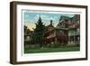 Lake Placid, New York - Exterior View of the Lakeside Clubhouse, Lake Placid Club, c.1916-Lantern Press-Framed Art Print