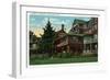 Lake Placid, New York - Exterior View of the Lakeside Clubhouse, Lake Placid Club, c.1916-Lantern Press-Framed Art Print