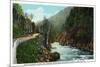 Lake Placid, New York - Hwy View of Ausable River near Wilmington Notch-Lantern Press-Mounted Premium Giclee Print