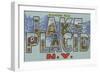 Lake Placid, New York - Large Letter Scenes-Lantern Press-Framed Art Print