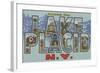 Lake Placid, New York - Large Letter Scenes-Lantern Press-Framed Art Print