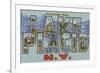 Lake Placid, New York - Large Letter Scenes-Lantern Press-Framed Premium Giclee Print