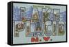 Lake Placid, New York - Large Letter Scenes-Lantern Press-Framed Stretched Canvas