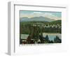 Lake Placid, New York - View of Mount Mcintyre from the Village, c.1916-Lantern Press-Framed Art Print