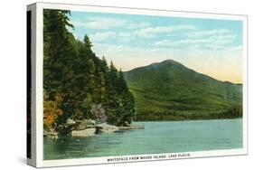 Lake Placid, New York - View of Whiteface Mountain from Moose Island-Lantern Press-Stretched Canvas