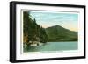 Lake Placid, New York - View of Whiteface Mountain from Moose Island-Lantern Press-Framed Art Print