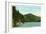 Lake Placid, New York - View of Whiteface Mountain from Moose Island-Lantern Press-Framed Art Print