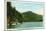 Lake Placid, New York - View of Whiteface Mountain from Moose Island-Lantern Press-Mounted Art Print