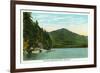 Lake Placid, New York - View of Whiteface Mountain from Moose Island-Lantern Press-Framed Art Print