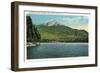 Lake Placid, New York - View of Whiteface Mountain from the West Lake, c.1916-Lantern Press-Framed Art Print