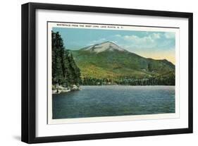 Lake Placid, New York - View of Whiteface Mountain from the West Lake, c.1916-Lantern Press-Framed Art Print