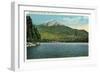 Lake Placid, New York - View of Whiteface Mountain from the West Lake, c.1916-Lantern Press-Framed Art Print