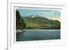 Lake Placid, New York - View of Whiteface Mountain from the West Lake, c.1916-Lantern Press-Framed Premium Giclee Print