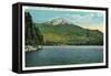 Lake Placid, New York - View of Whiteface Mountain from the West Lake, c.1916-Lantern Press-Framed Stretched Canvas