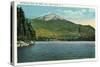 Lake Placid, New York - View of Whiteface Mountain from the West Lake, c.1916-Lantern Press-Stretched Canvas