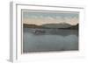 Lake Placid, NY - View of Steamer Doris-Lantern Press-Framed Art Print