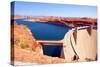 Lake Powell and Glen Canyon Dam in the Desert of Arizona,United States-lorcel-Stretched Canvas