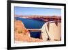 Lake Powell and Glen Canyon Dam in the Desert of Arizona,United States-lorcel-Framed Photographic Print