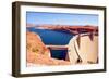 Lake Powell and Glen Canyon Dam in the Desert of Arizona,United States-lorcel-Framed Photographic Print