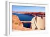 Lake Powell and Glen Canyon Dam in the Desert of Arizona,United States-lorcel-Framed Photographic Print