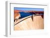 Lake Powell and Glen Canyon Dam in the Desert of Arizona,United States-lorcel-Framed Photographic Print