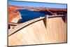 Lake Powell and Glen Canyon Dam in the Desert of Arizona,United States-lorcel-Mounted Photographic Print