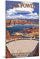 Lake Powell Dam View-Lantern Press-Mounted Art Print