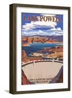 Lake Powell Dam View-Lantern Press-Framed Art Print