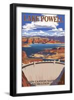 Lake Powell Dam View-Lantern Press-Framed Art Print