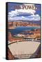 Lake Powell Dam View-Lantern Press-Framed Stretched Canvas