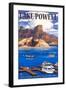 Lake Powell Marina View-Lantern Press-Framed Art Print