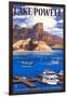 Lake Powell Marina View-Lantern Press-Framed Art Print