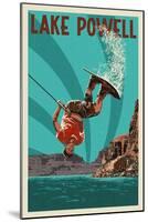 Lake Powell - Wakeboarder-Lantern Press-Mounted Art Print