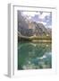 Lake Prags, Prags Dolomites, South Tyrol, Italy: The Mountains And Trees Reflecting On The Lake-Axel Brunst-Framed Photographic Print