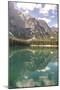 Lake Prags, Prags Dolomites, South Tyrol, Italy: The Mountains And Trees Reflecting On The Lake-Axel Brunst-Mounted Photographic Print