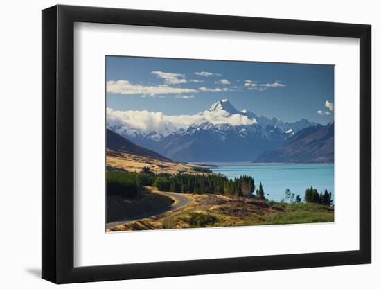 Lake Pukaki, Aoraki, Mount Cook National Park, Canterbury, South Island, New Zealand-Rainer Mirau-Framed Photographic Print