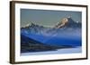 Lake Pukaki with Mount Cook in the Background in Late Afternoon Light-Michael Runkel-Framed Photographic Print