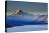 Lake Pukaki with Mount Cook in the Background in the Late Afternoon Light-Michael-Stretched Canvas