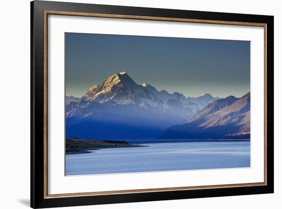 Lake Pukaki with Mount Cook in the Background in the Late Afternoon Light-Michael-Framed Photographic Print