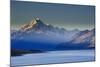 Lake Pukaki with Mount Cook in the Background in the Late Afternoon Light-Michael-Mounted Photographic Print