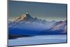 Lake Pukaki with Mount Cook in the Background in the Late Afternoon Light-Michael-Mounted Photographic Print