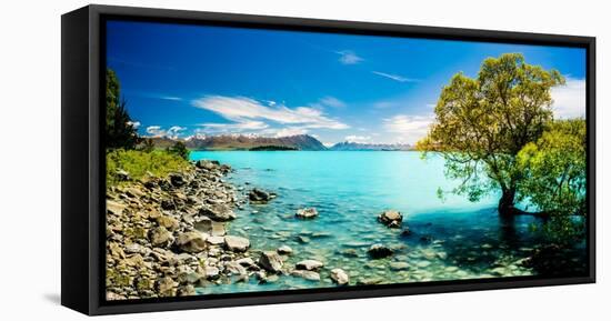 Lake Pukaki-Michael Xiao-Framed Stretched Canvas