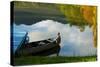 Lake Reflection-Sally Linden-Stretched Canvas