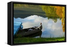 Lake Reflection-Sally Linden-Framed Stretched Canvas